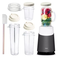 Blender personalny II Mason Jar Ready gray (zestaw 12 elementów ) - Tribest