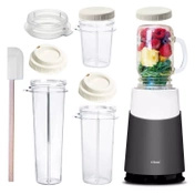 Blender personalny II Mason Jar Ready gray (zestaw 12 elementów ) - Tribest