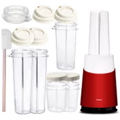 Blender personalny II Mason Jar Ready red (zestaw 16 elementów ) - Tribest