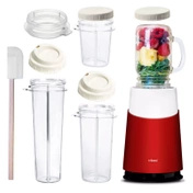 Blender personalny II Mason Jar Ready red (zestaw 12 elementów ) - Tribest