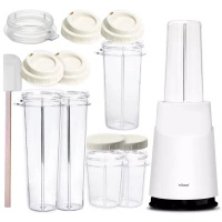 Blender personalny II Mason Jar Ready white (zestaw 16 elementów ) - Tribest