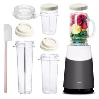 Blender personalny II Mason Jar Ready gray (zestaw 12 elementów ) - Tribest 